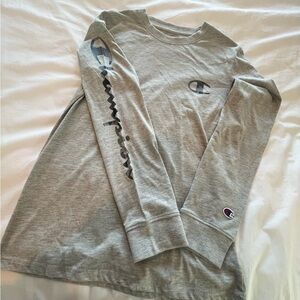 Champion Heather Gray Long Sleeve Tee